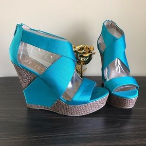 BCBG Aqua Marine High Wedge Sandal